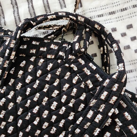 Vintage Vera Bradley Zebra Hanging Garment Bag Black Quilted Dual Handle Retired - Picture 14 of 14